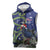 Personalized New Zealand Pukeko Christmas Sleeveless Zip Hoodie Meri Kirihimete Taniko Ponga Koru Blue - Polynesian Pride