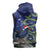 Personalized New Zealand Pukeko Christmas Sleeveless Zip Hoodie Meri Kirihimete Taniko Ponga Koru Blue - Polynesian Pride
