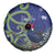 Personalized New Zealand Pukeko Christmas Spare Tire Cover Meri Kirihimete Taniko Ponga Koru Blue - Polynesian Pride