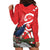 Personalized New Zealand Pukeko Christmas Hoodie Dress Meri Kirihimete Taniko Ponga Koru Red - Polynesian Pride