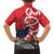 Personalized New Zealand Pukeko Christmas Kid Hawaiian Shirt Meri Kirihimete Taniko Ponga Koru Red - Polynesian Pride