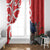 Personalized New Zealand Pukeko Christmas Window Curtain Meri Kirihimete Taniko Ponga Koru Red - Polynesian Pride