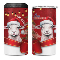 Personalized New Zealand Sheep Christmas 4 in 1 Can Cooler Tumbler Hipi Meri Kirihimete Silver Fern Xmas Tree LT14 One Size: 16 oz Red - Polynesian Pride