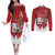 Personalized New Zealand Sheep Christmas Couples Matching Off The Shoulder Long Sleeve Dress and Long Sleeve Button Shirt Hipi Meri Kirihimete Silver Fern Xmas Tree - Polynesian Pride