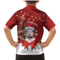 Personalized New Zealand Sheep Christmas Family Matching Mermaid Dress and Hawaiian Shirt Hipi Meri Kirihimete Silver Fern Xmas Tree LT14 - Polynesian Pride