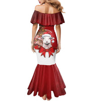 Personalized New Zealand Sheep Christmas Family Matching Mermaid Dress and Hawaiian Shirt Hipi Meri Kirihimete Silver Fern Xmas Tree LT14 - Polynesian Pride