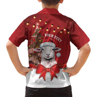 Personalized New Zealand Sheep Christmas Family Matching Summer Maxi Dress and Hawaiian Shirt Hipi Meri Kirihimete Silver Fern Xmas Tree LT14 - Polynesian Pride
