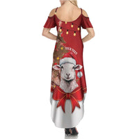 Personalized New Zealand Sheep Christmas Family Matching Summer Maxi Dress and Hawaiian Shirt Hipi Meri Kirihimete Silver Fern Xmas Tree LT14 - Polynesian Pride