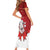 Personalized New Zealand Sheep Christmas Short Sleeve Bodycon Dress Hipi Meri Kirihimete Silver Fern Xmas Tree - Polynesian Pride