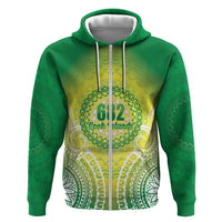 Cook Islands 682 Hoodie Kuki 'Airani Area Code Proud LT14 Zip Hoodie Green - Polynesian Pride