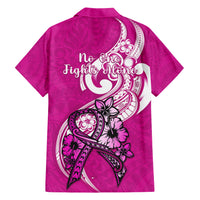 Polynesia Breast Cancer Awareness Family Matching Short Sleeve Bodycon Dress and Hawaiian Shirt Think Pink Polynesian Ribbon White Version LT14 - Polynesian Pride