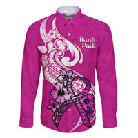 polynesia-breast-cancer-awareness-family-matching-summer-maxi-dress-and-hawaiian-shirt-think-pink-polynesian-ribbon-white-version