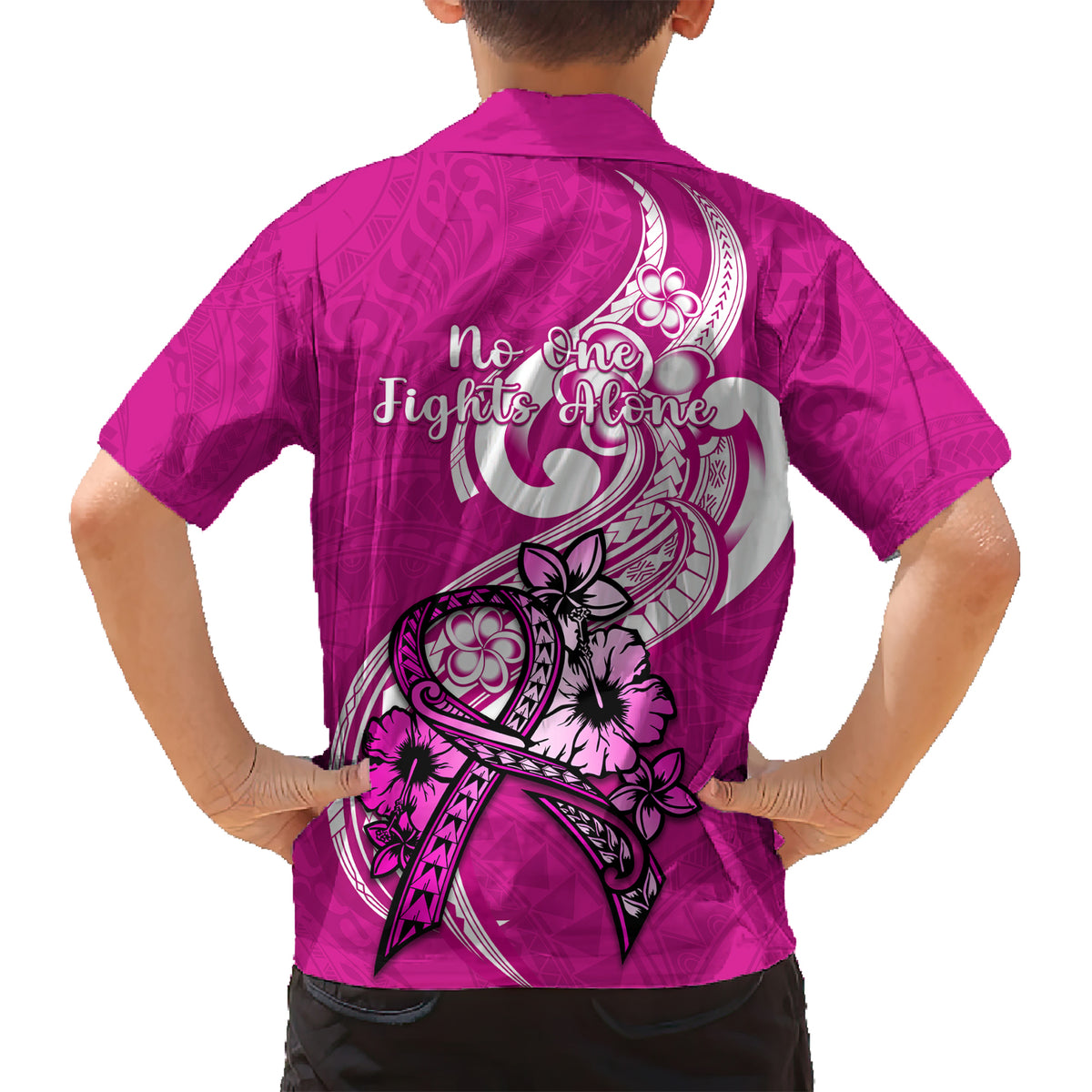 polynesia-breast-cancer-awareness-kid-hawaiian-shirt-think-pink-polynesian-ribbon-white-version