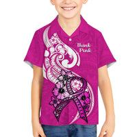 personalised-polynesia-breast-cancer-awareness-family-matching-summer-maxi-dress-and-hawaiian-shirt-think-pink-polynesian-ribbon-white-version