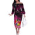 presonalised-tonga-breast-cancer-awareness-off-the-shoulder-long-sleeve-dress-pink-ribbon-brave-strong-warrior-tongan-ngatu-pattern