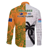 Fiji And Australia Rugby Family Matching Short Sleeve Bodycon Dress and Hawaiian Shirt 2023 World Cup Aboriginal Mix Tapa Pattern LT14 - Polynesian Pride