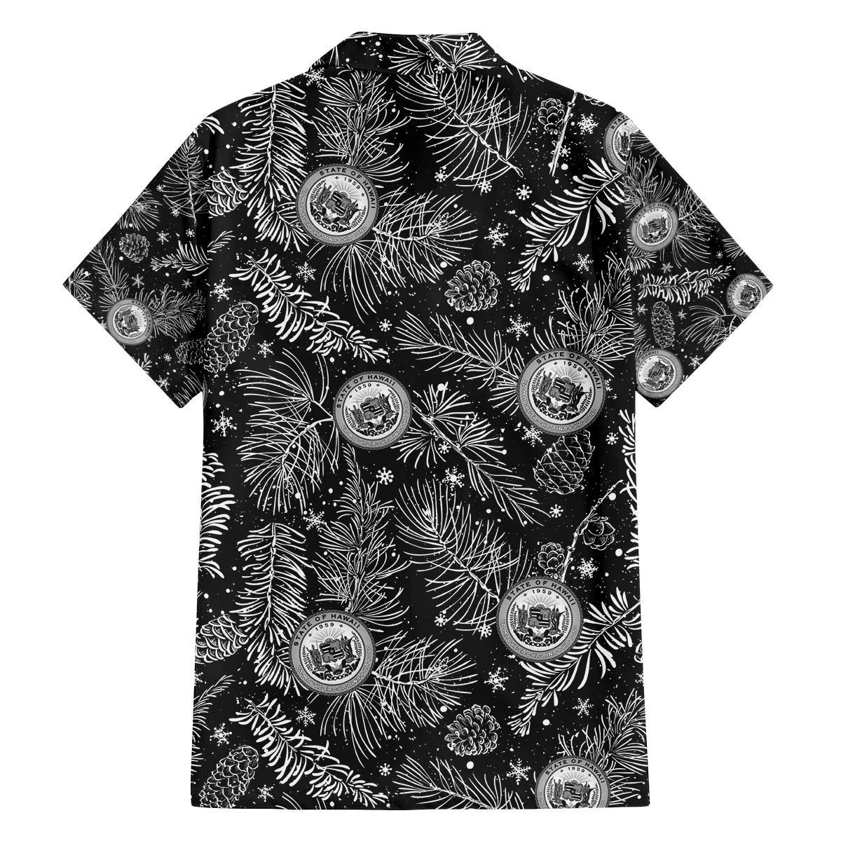 Hawaii Christmas Family Matching Long Sleeve Bodycon Dress and Hawaiian Shirt Tropical Style With Coat Of Arms LT14 - Polynesian Pride