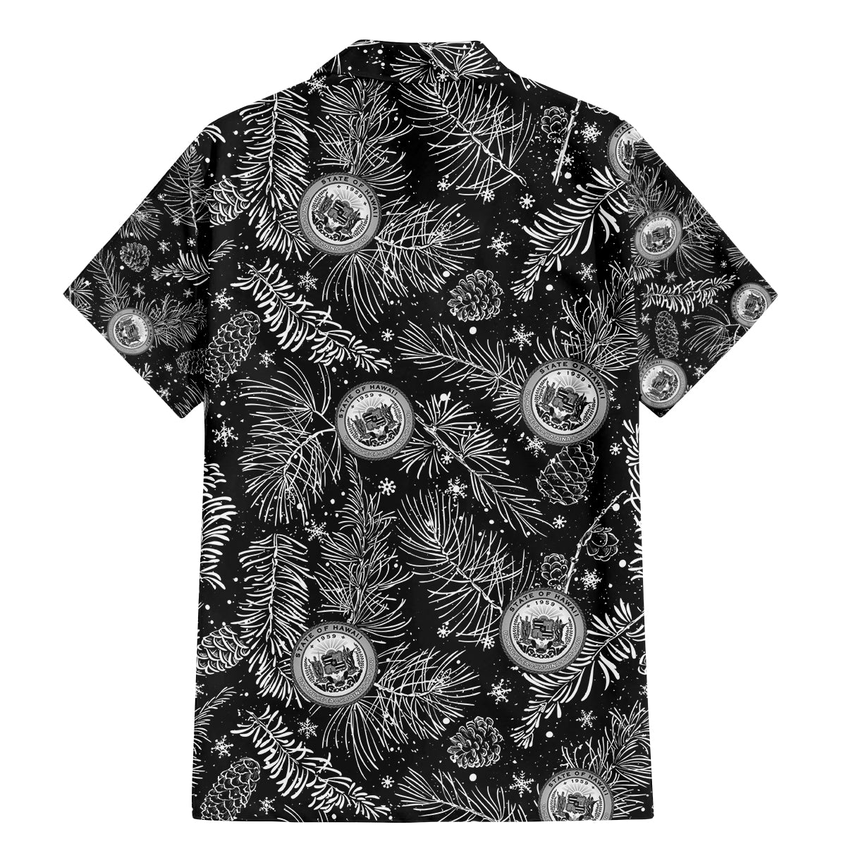 Hawaii Christmas Family Matching Mermaid Dress and Hawaiian Shirt Tropical Style With Coat Of Arms LT14 - Polynesian Pride