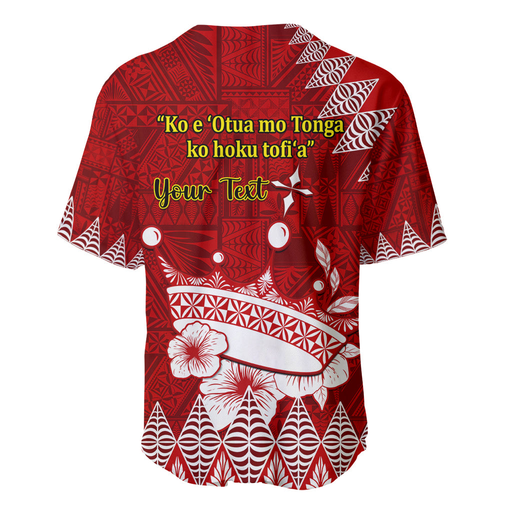 Personalised Tonga King Tupou I Day Baseball Jersey Tongan Ngatu Pattern With Crown LT14 - Polynesian Pride