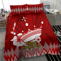Tonga King Tupou I Day Bedding Set Tongan Ngatu Pattern With Crown LT14 - Polynesian Pride