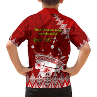 Personalised Tonga King Tupou I Day Family Matching Short Sleeve Bodycon Dress and Hawaiian Shirt Tongan Ngatu Pattern With Crown LT14 - Polynesian Pride