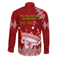 Personalised Tonga King Tupou I Day Family Matching Tank Maxi Dress and Hawaiian Shirt Tongan Ngatu Pattern With Crown LT14 - Polynesian Pride