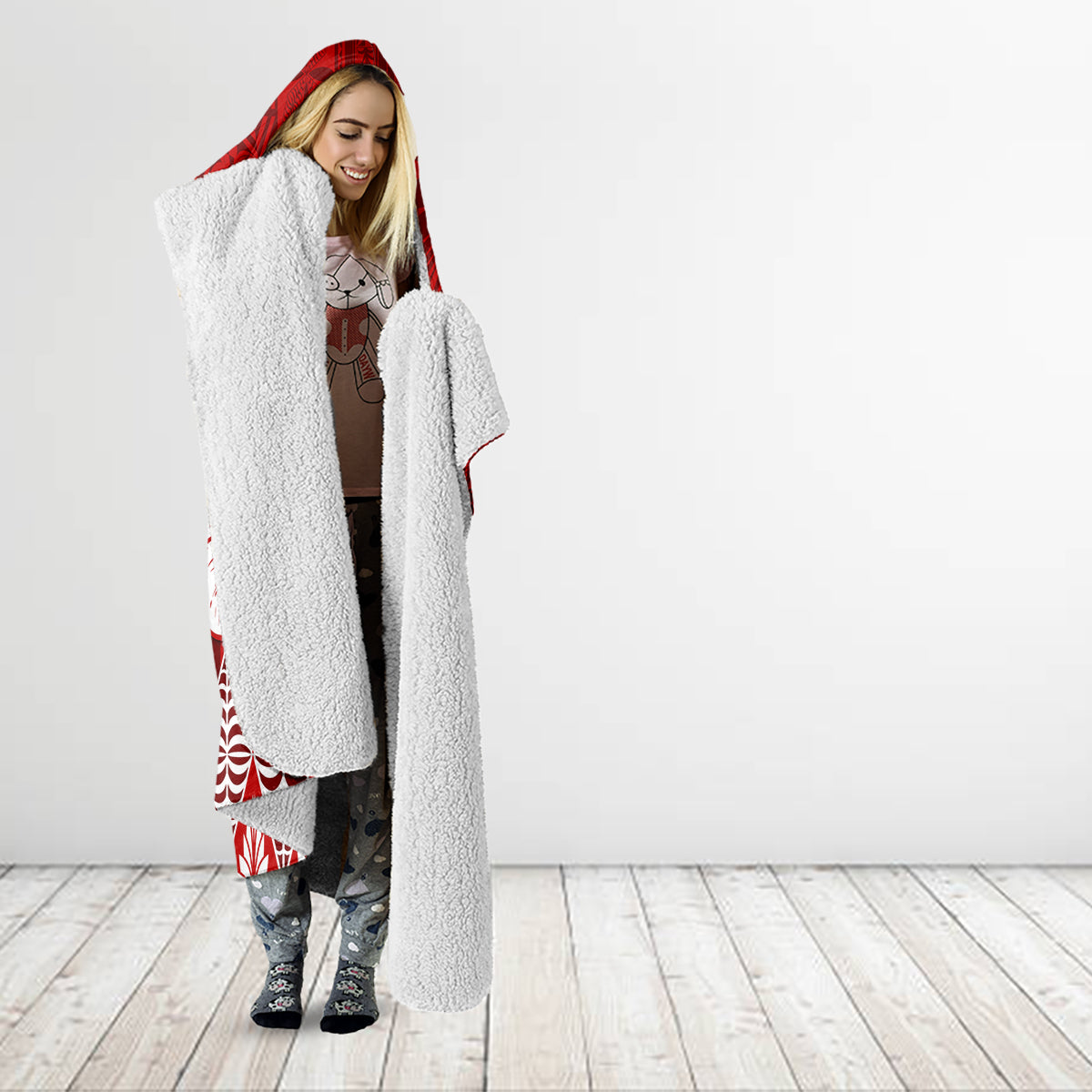 Tonga King Tupou I Day Hooded Blanket Tongan Ngatu Pattern With Crown LT14 - Polynesian Pride