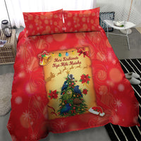 New Zealand Christmas Bedding Set Meri Kirihimete NZ Xmas Tree Animals LT14 - Polynesian Pride