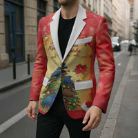Personalised New Zealand Christmas Blazer Meri Kirihimete NZ Xmas Tree Animals LT14 - Polynesian Pride