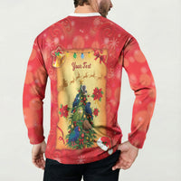 Personalised New Zealand Christmas Button Sweatshirt Meri Kirihimete NZ Xmas Tree Animals LT14 - Polynesian Pride