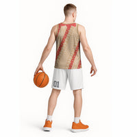 Malo e Lelei Tonga Basketball Jersey Heilala Lei Tongan Ngatu Pattern LT14 - Polynesian Pride