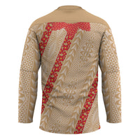 Malo e Lelei Tonga Hockey Jersey Heilala Lei Tongan Ngatu Pattern LT14 - Polynesian Pride