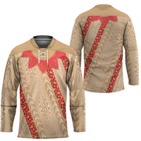 Malo e Lelei Tonga Hockey Jersey Heilala Lei Tongan Ngatu Pattern LT14 - Polynesian Pride