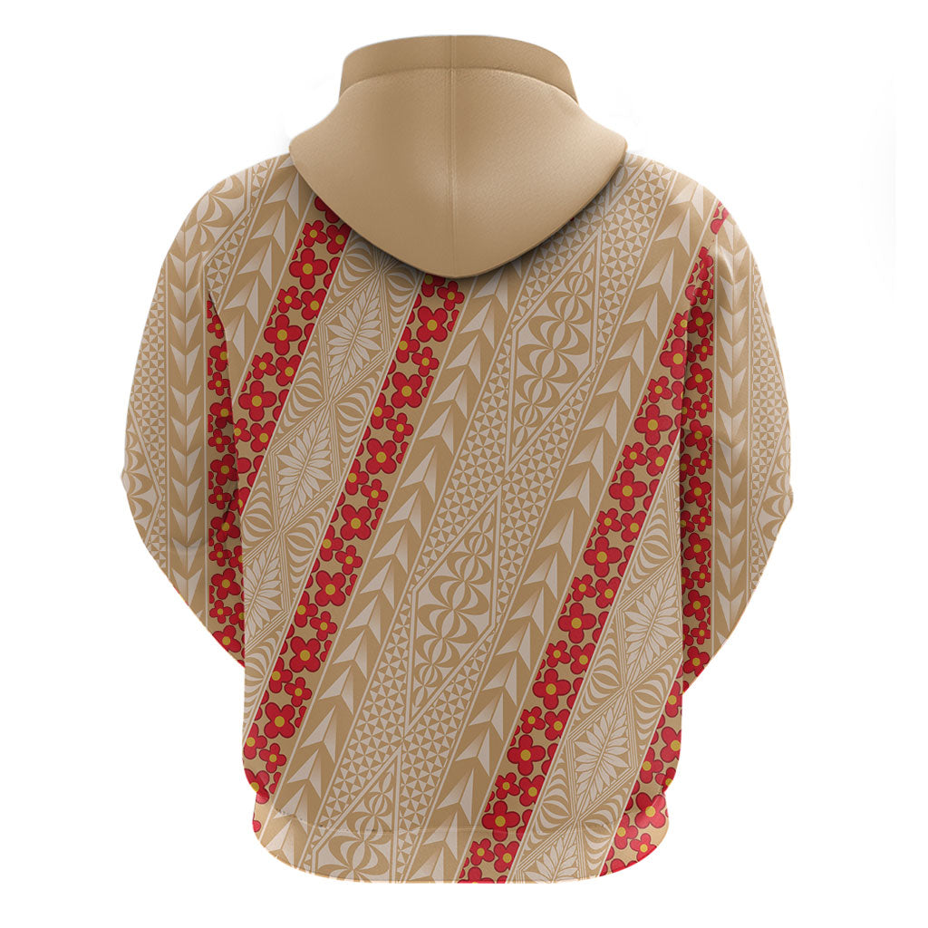 Malo e Lelei Tonga Hoodie Heilala Lei Tongan Ngatu Pattern LT14 - Polynesian Pride