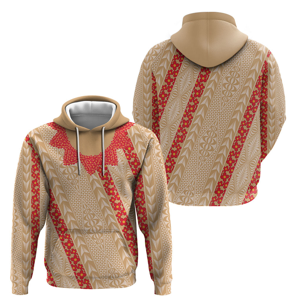 Malo e Lelei Tonga Hoodie Heilala Lei Tongan Ngatu Pattern LT14 - Polynesian Pride