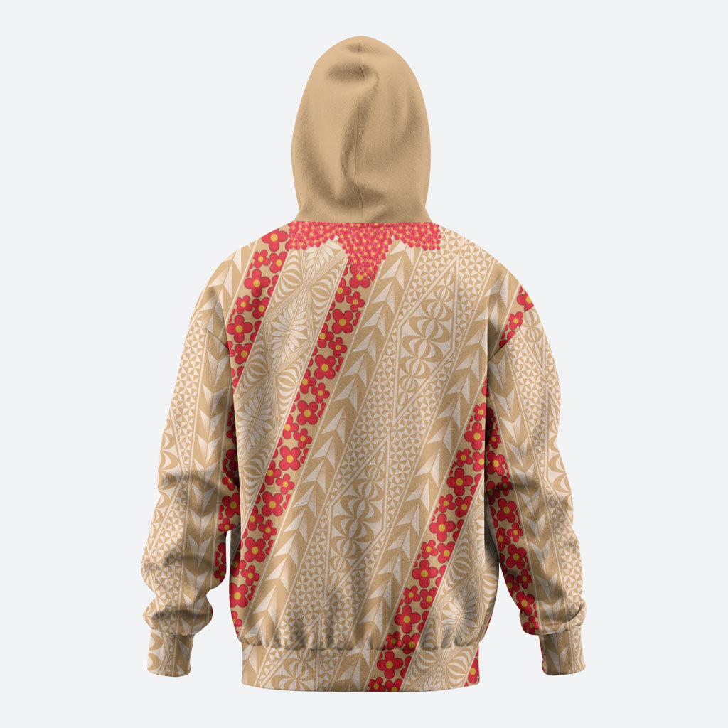 Malo e Lelei Tonga Hoodie Heilala Lei Tongan Ngatu Pattern LT14 - Polynesian Pride