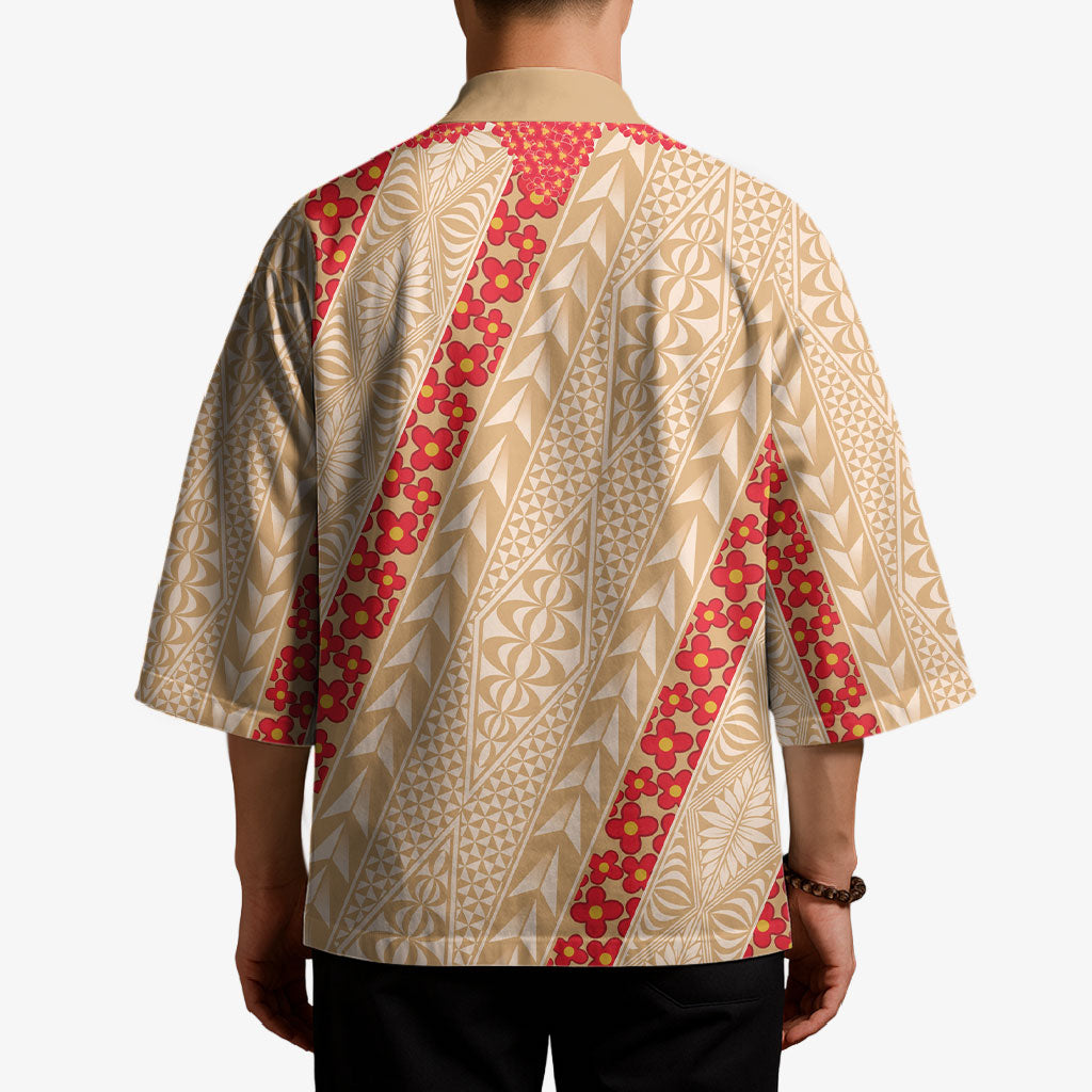Malo e Lelei Tonga Kimono Heilala Lei Tongan Ngatu Pattern LT14 - Polynesian Pride