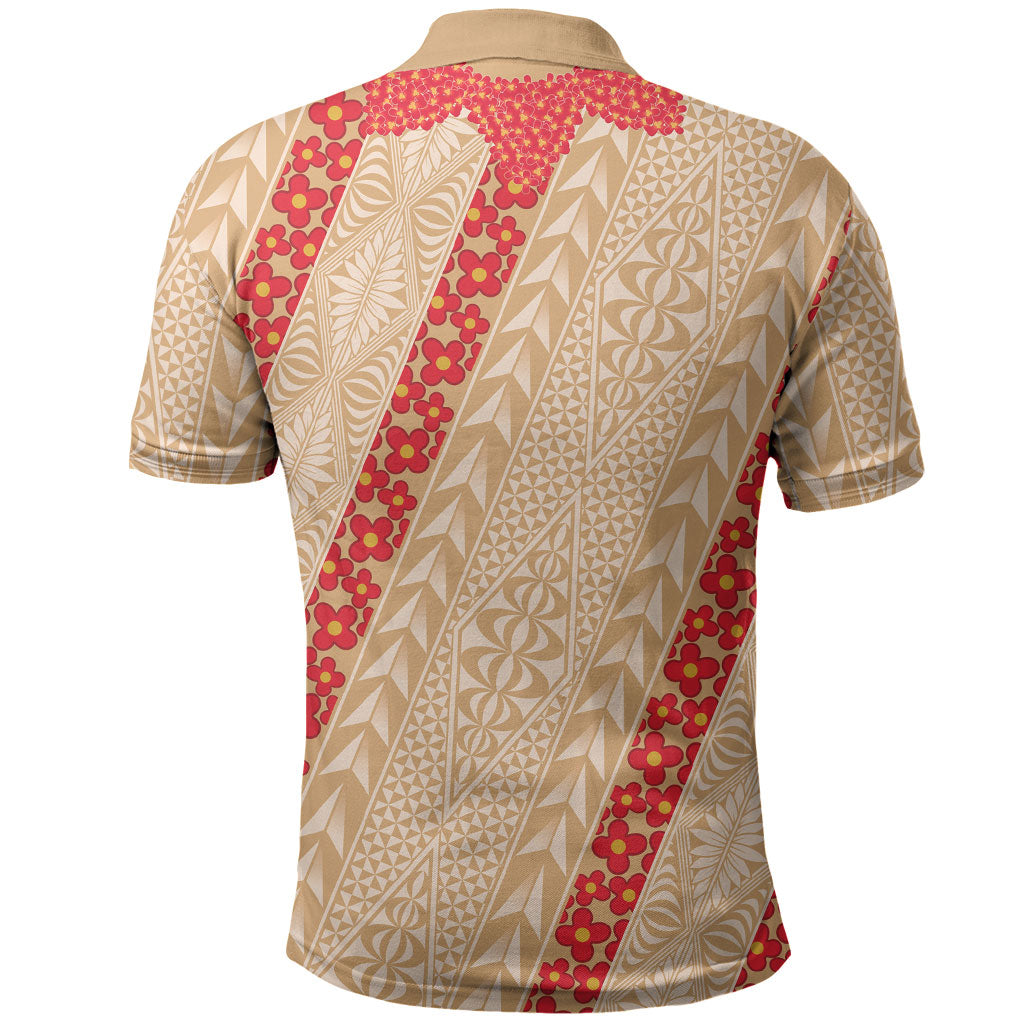 Malo e Lelei Tonga Polo Shirt Heilala Lei Tongan Ngatu Pattern LT14 - Polynesian Pride