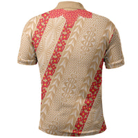 Malo e Lelei Tonga Polo Shirt Heilala Lei Tongan Ngatu Pattern LT14 - Polynesian Pride