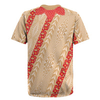 Malo e Lelei Tonga Rugby Jersey Heilala Lei Tongan Ngatu Pattern LT14 - Polynesian Pride