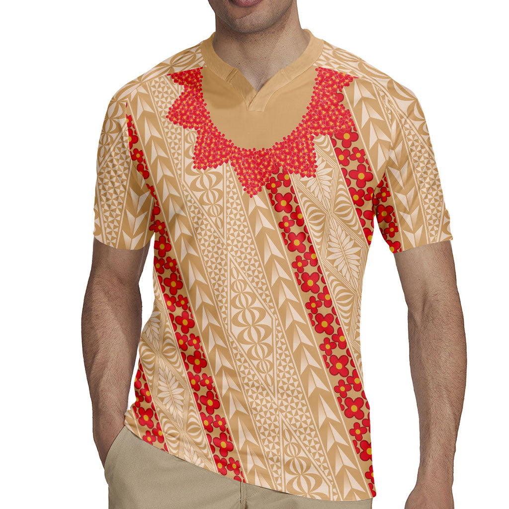 Malo e Lelei Tonga Rugby Jersey Heilala Lei Tongan Ngatu Pattern LT14 - Polynesian Pride