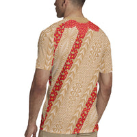 Malo e Lelei Tonga Rugby Jersey Heilala Lei Tongan Ngatu Pattern LT14 - Polynesian Pride