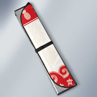 Red Mele Kalikimaka Hawaii Auto Sun Shade Funny Ho Ho Ho Santa Shaka LT14 - Polynesian Pride