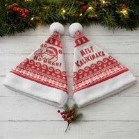 Red Mele Kalikimaka Hawaii Christmas Santa Hat Funny Ho Ho Ho Santa Shaka - Polynesian Pride