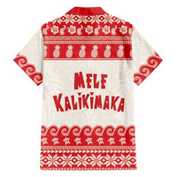 Red Mele Kalikimaka Hawaii Family Matching Mermaid Dress and Hawaiian Shirt Funny Ho Ho Ho Santa Shaka LT14 - Polynesian Pride