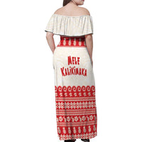 Red Mele Kalikimaka Hawaii Family Matching Off Shoulder Maxi Dress and Hawaiian Shirt Funny Ho Ho Ho Santa Shaka LT14 - Polynesian Pride