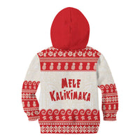 Red Mele Kalikimaka Hawaii Kid Hoodie Funny Ho Ho Ho Santa Shaka LT14 - Polynesian Pride