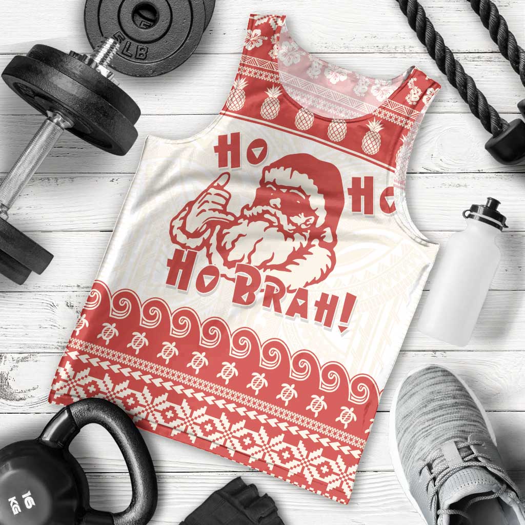 Red Mele Kalikimaka Hawaii Men Tank Top Funny Ho Ho Ho Santa Shaka - Polynesian Pride