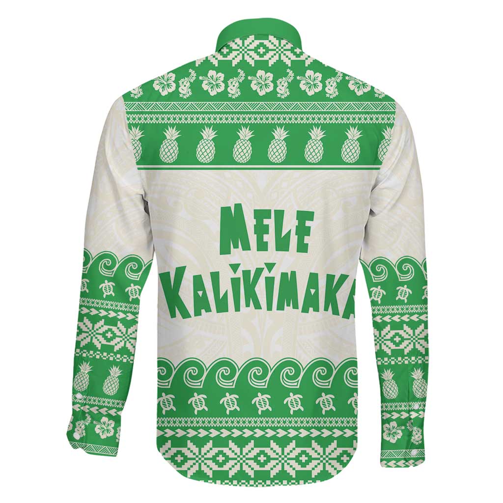 Green Mele Kalikimaka Hawaii Family Matching Puletasi and Hawaiian Shirt Funny Ho Ho Ho Santa Shaka LT14 - Polynesian Pride