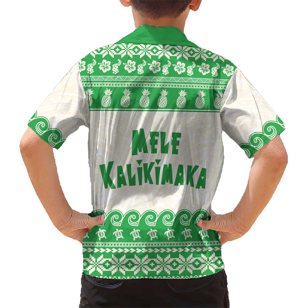 Green Mele Kalikimaka Hawaii Family Matching Summer Maxi Dress and Hawaiian Shirt Funny Ho Ho Ho Santa Shaka LT14 - Polynesian Pride
